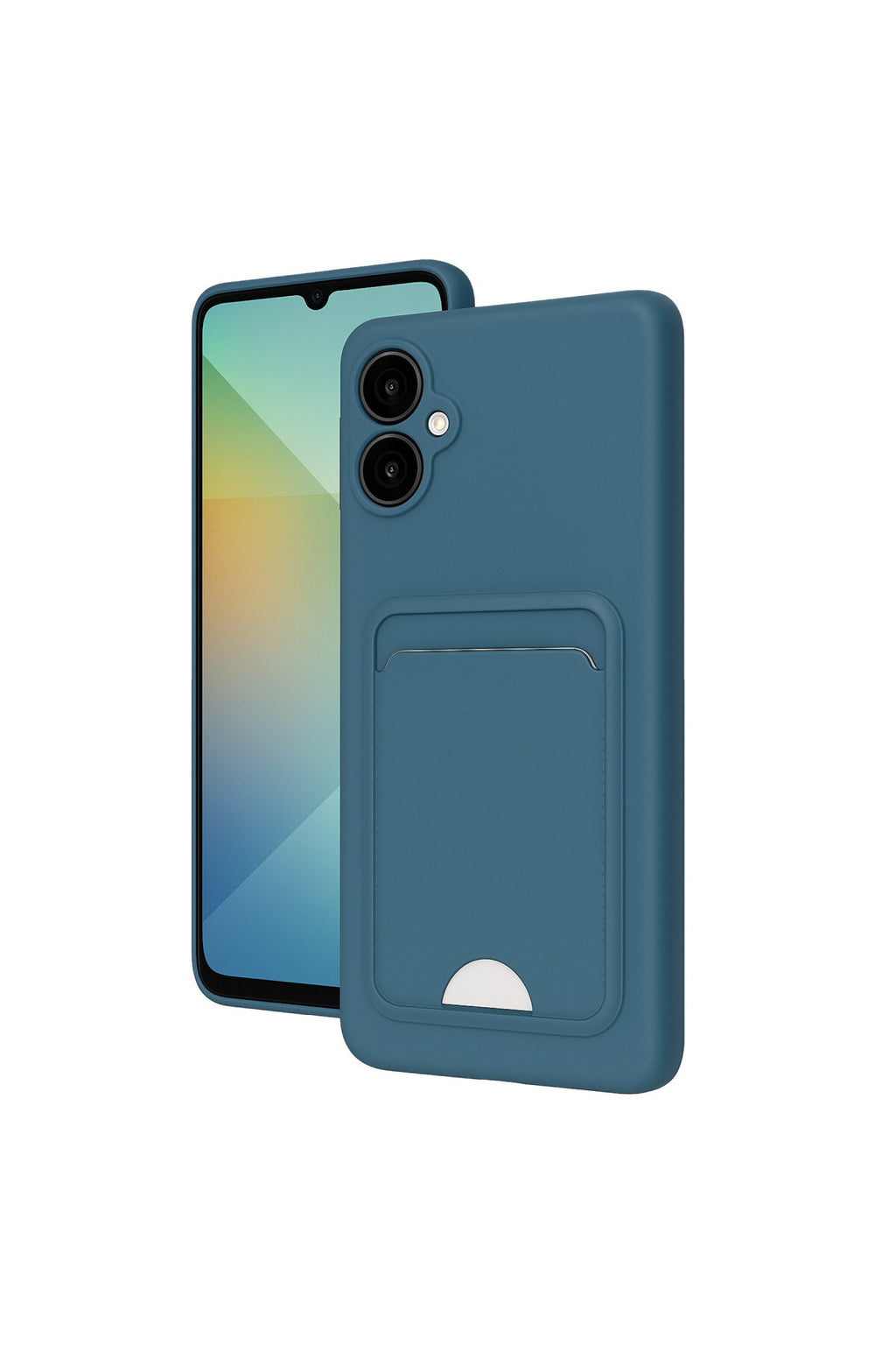 Samsung Galaxy A06 Uyumlu Kılıf Kelvin Kartvizitli Silikon - Mavi