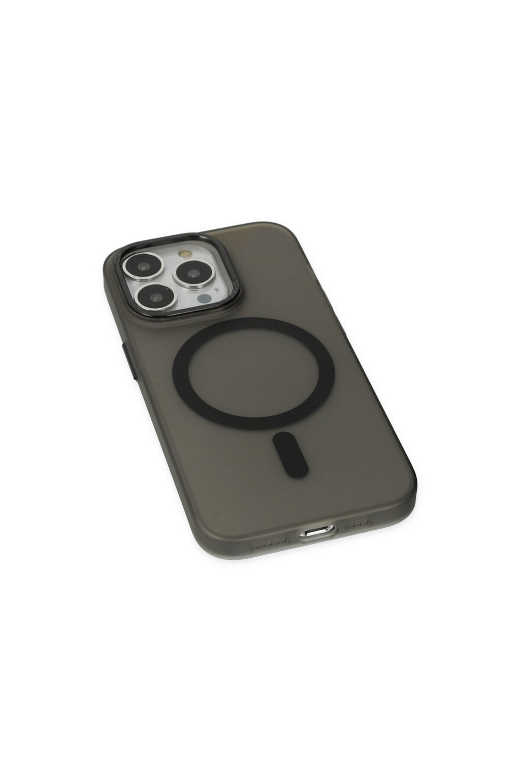 Apple iPhone 15 Pro Uyumlu Kılıf Lodos Magneticsafe Mat Kapak - Siyah