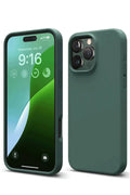 Apple iPhone 16 Pro Uyumlu Kılıf First Silikon - Koyu Yeşil