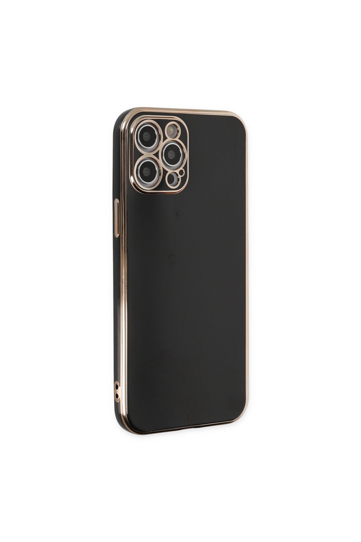 Apple iPhone 12 Pro Max Uyumlu Kılıf Volet Silikon - Siyah