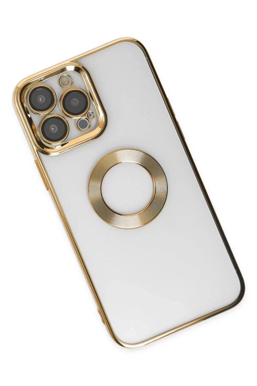 Apple iPhone 14 Pro Max Uyumlu Kılıf Slot Silikon - Gold