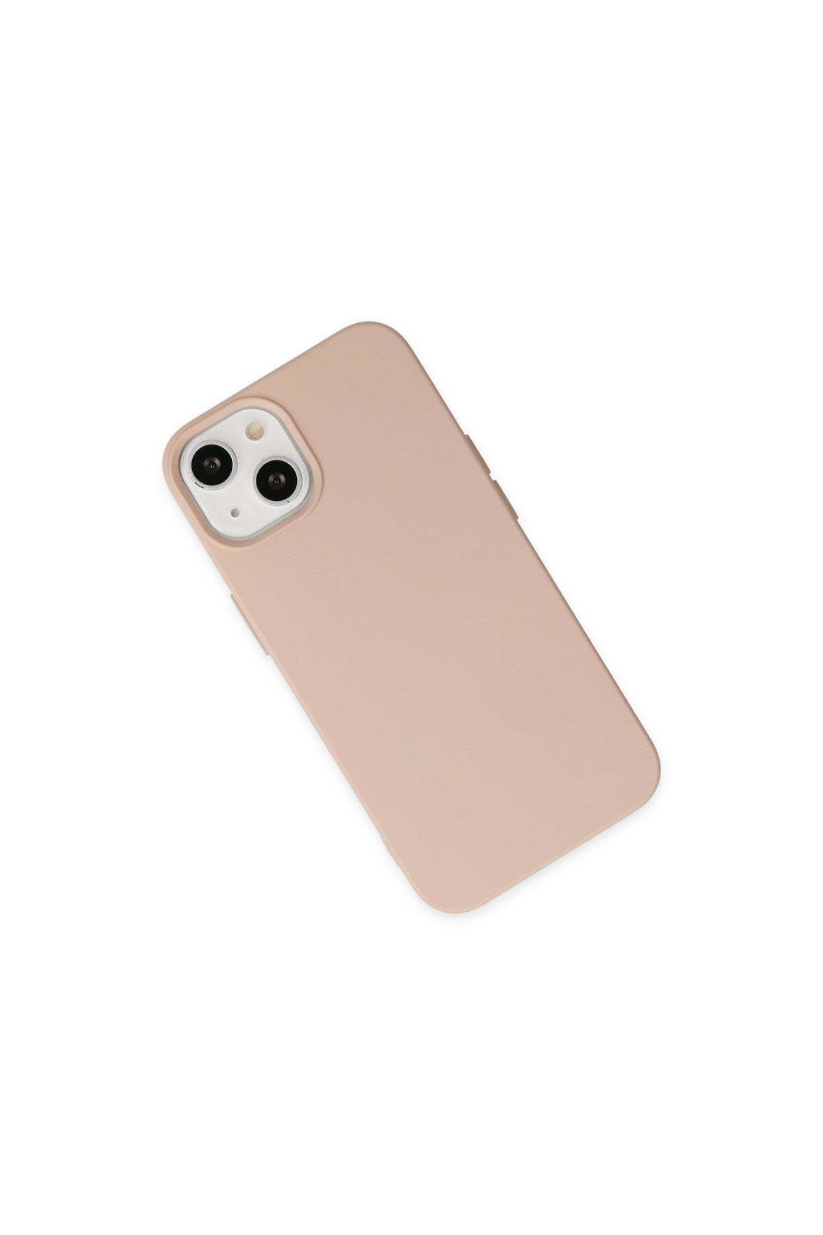 Apple iPhone 14 Plus Uyumlu Kılıf Nano içi Kadife Silikon - Pudra