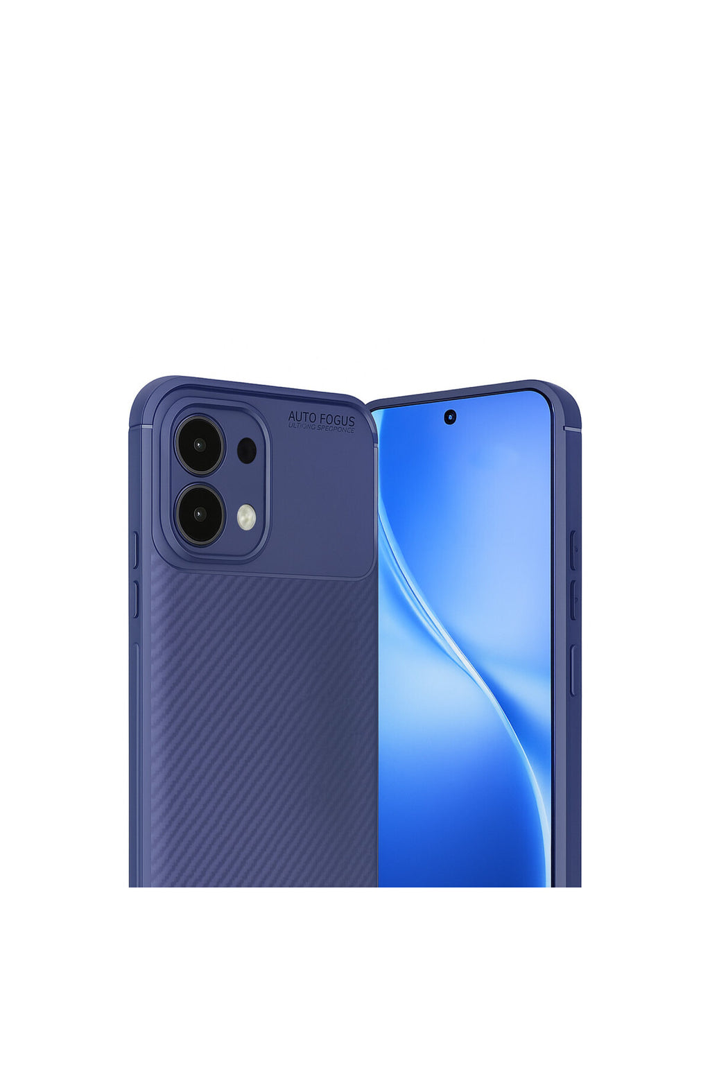 Oppo A6 Pro 4G Uyumlu Auto Focus Karbon Kapak - Lacivert