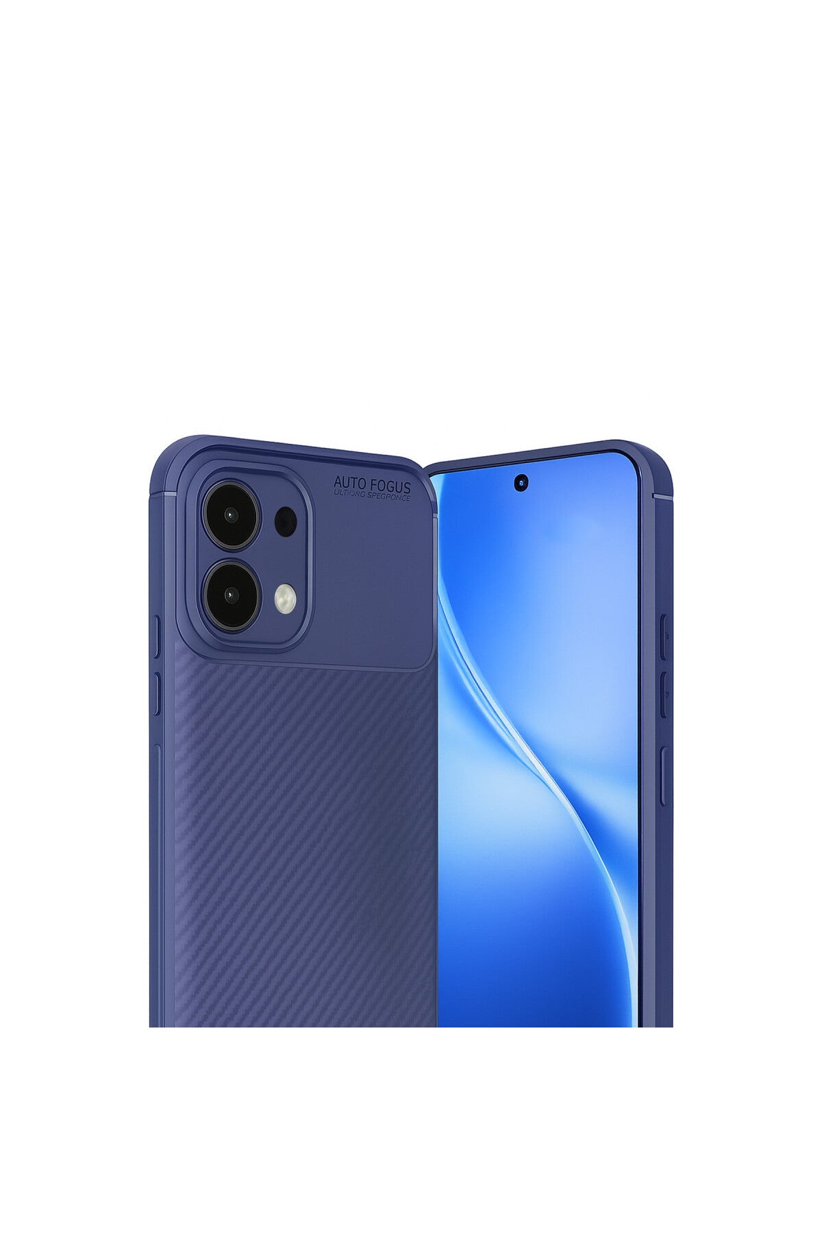 Oppo A6 Pro 4G Uyumlu Auto Focus Karbon Kapak - Lacivert