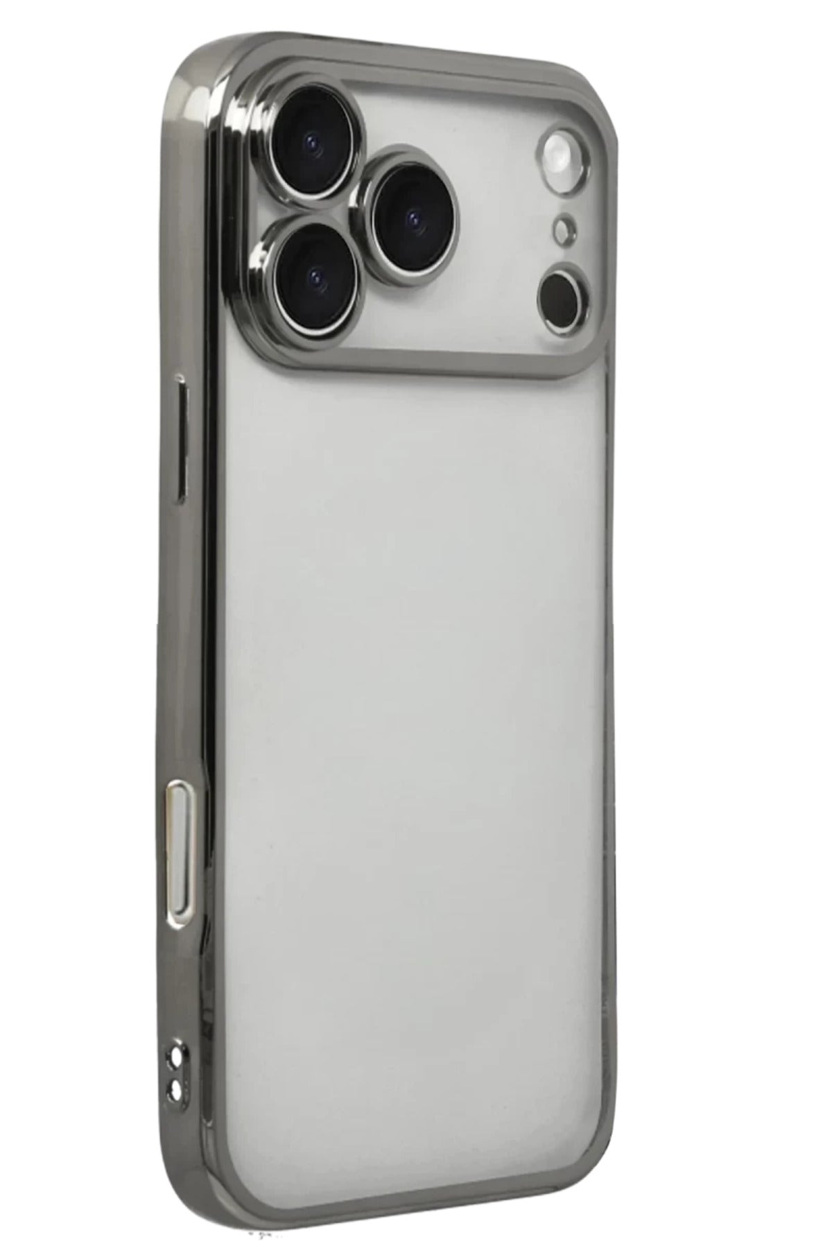 Apple iPhone 17 Pro Max Uyumlu Lensli Silikon - Titan Gri