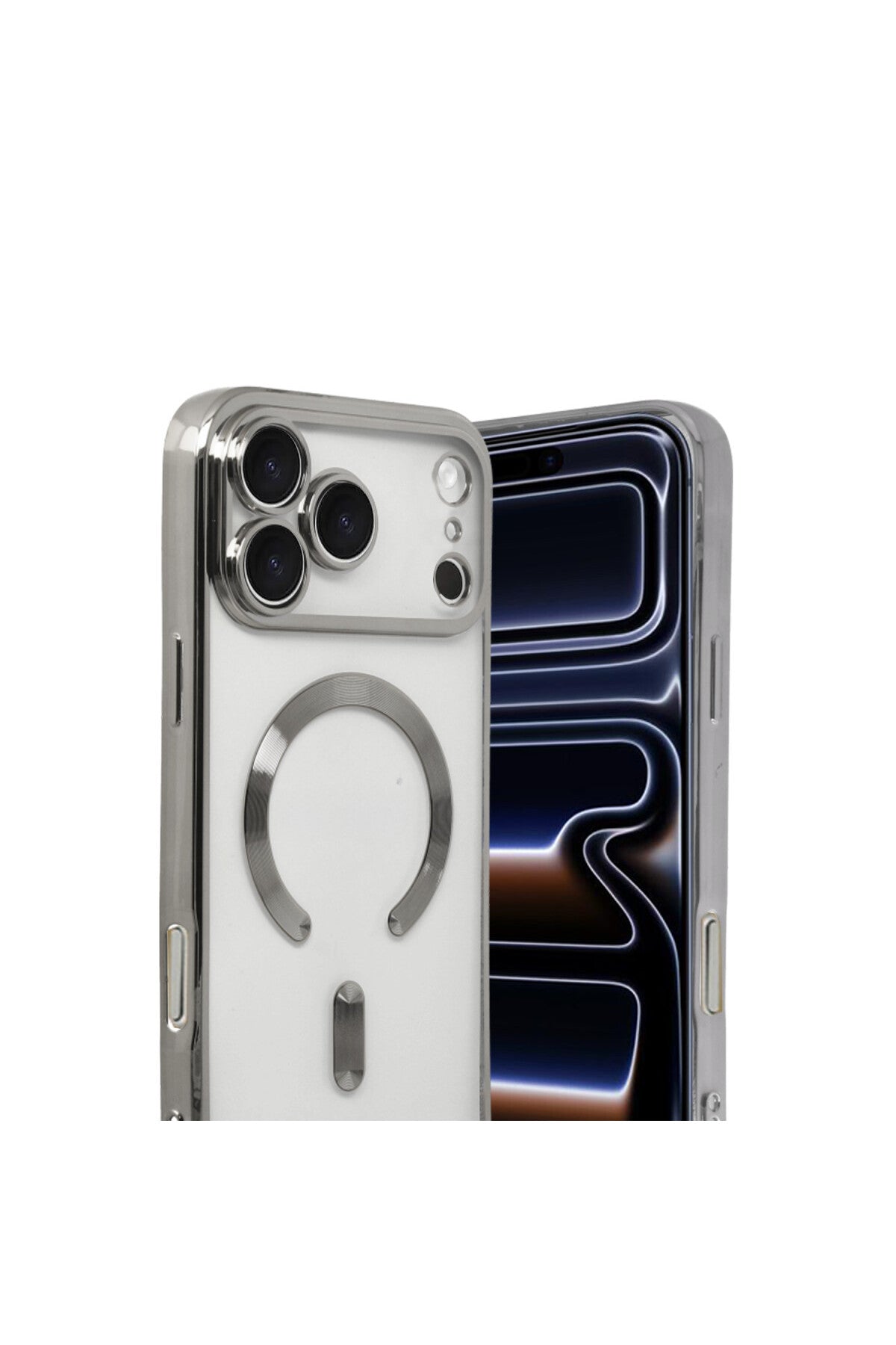 Apple iPhone 17 Pro Max Uyumlu Kross Magneticsafe Kapak - Gümüş