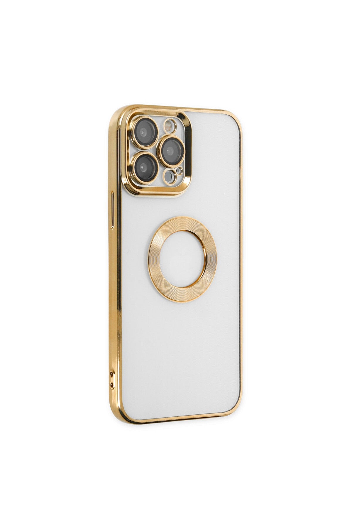 Apple iPhone 14 Pro Uyumlu Kılıf Slot Silikon - Gold