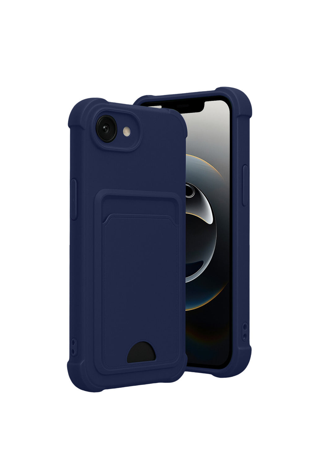 Apple iPhone 16E Uyumlu Kelvin Kartvizitli Silikon - Lacivert