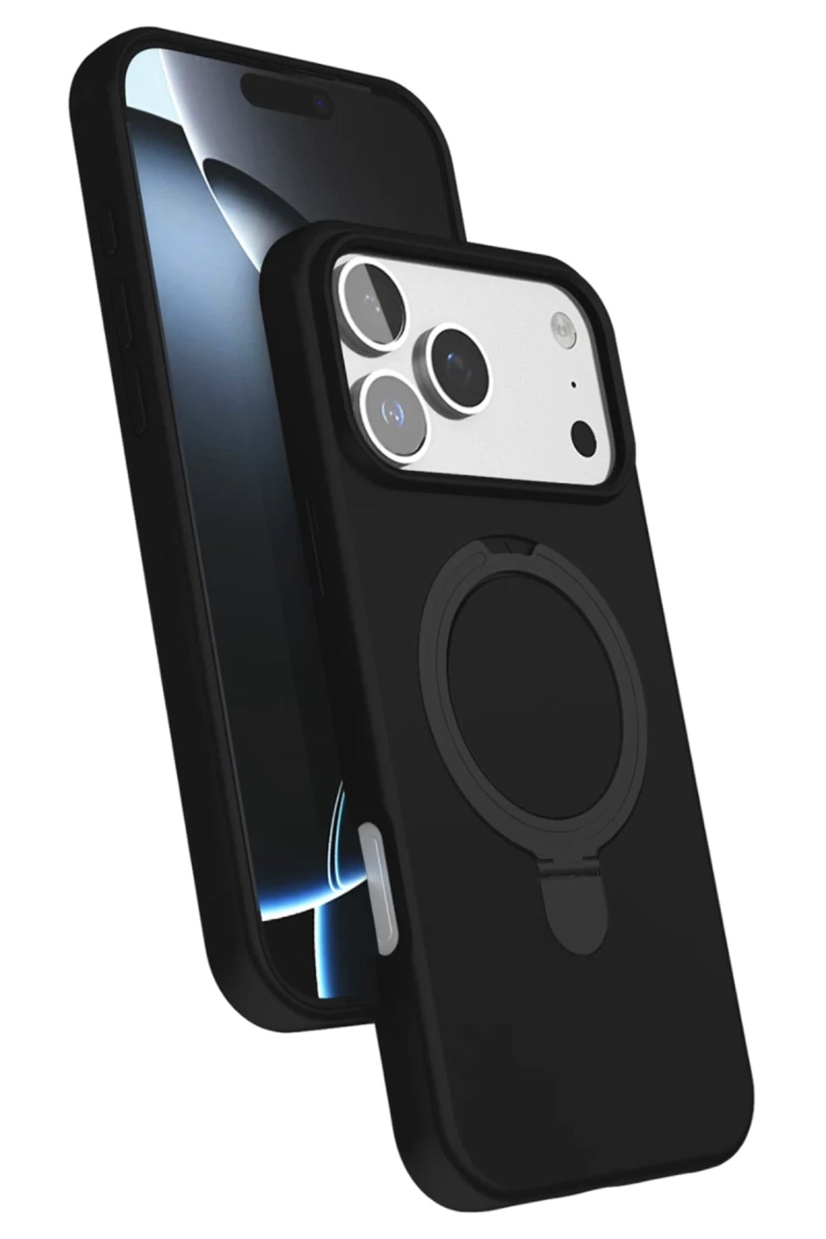 Apple iPhone 17 Pro Max Uyumlu Regal Magsafe Standlı Kapak - Siyah