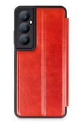 Realme C65 Uyumlu Kılıf Flip Cover - Kırmızı