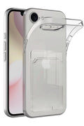 Apple iPhone 16E Uyumlu Kılıf Kart Şeffaf Silikon - Şeffaf