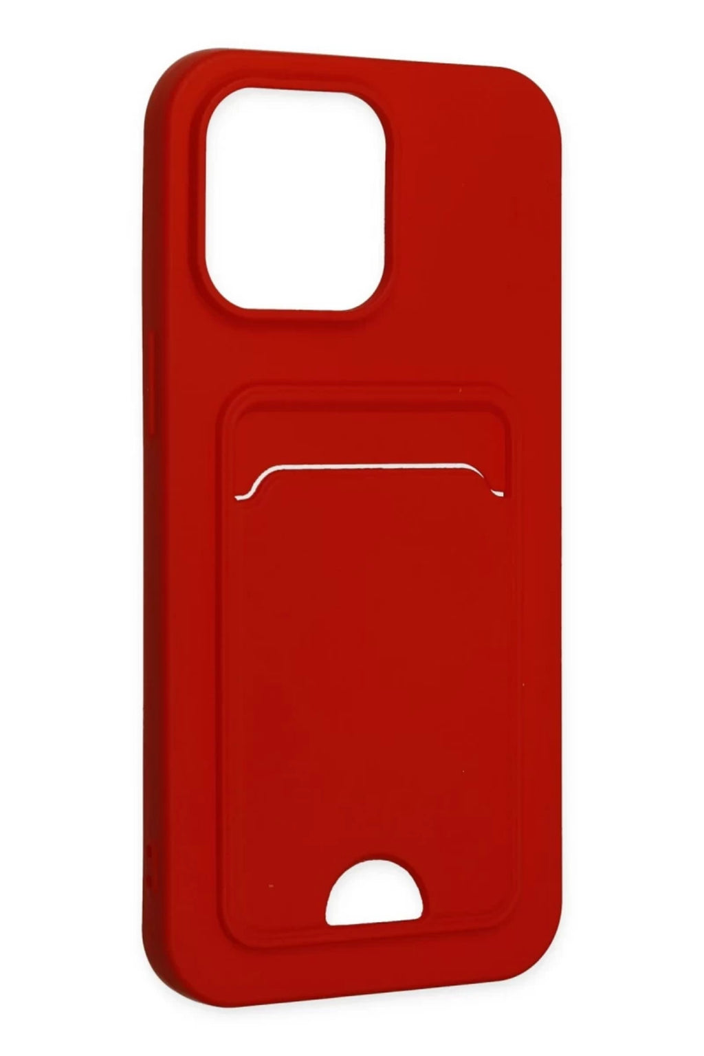 Apple iPhone 14 Pro Uyumlu Kılıf Kelvin Kartvizitli Silikon - Kırmızı