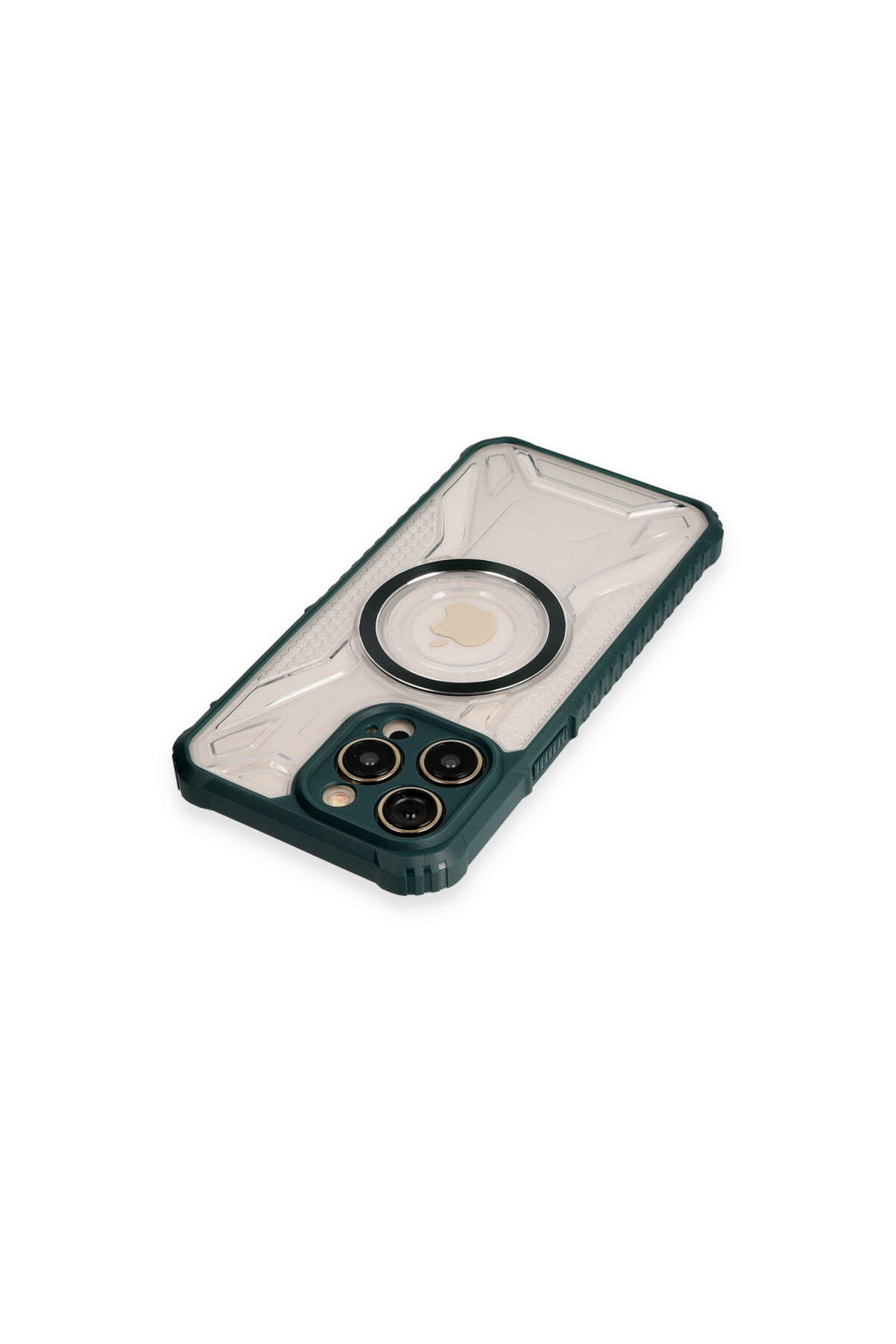 Apple iPhone 12 Pro Max Uyumlu Kılıf Prag Magneticsafe Kapak - Koyu Yeşil