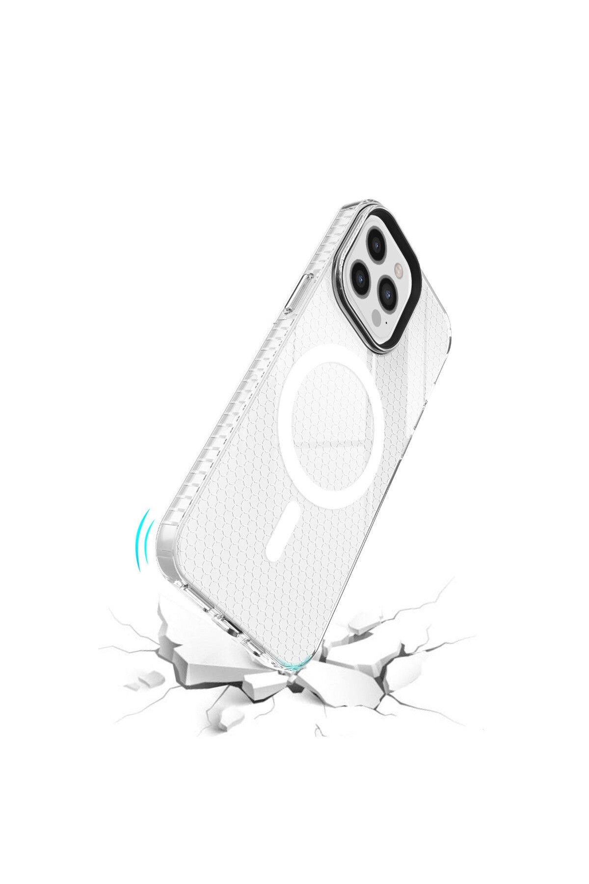 Apple iPhone 12 Pro Max Uyumlu Kılıf Beta Magneticsafe Silikon - Şeffaf