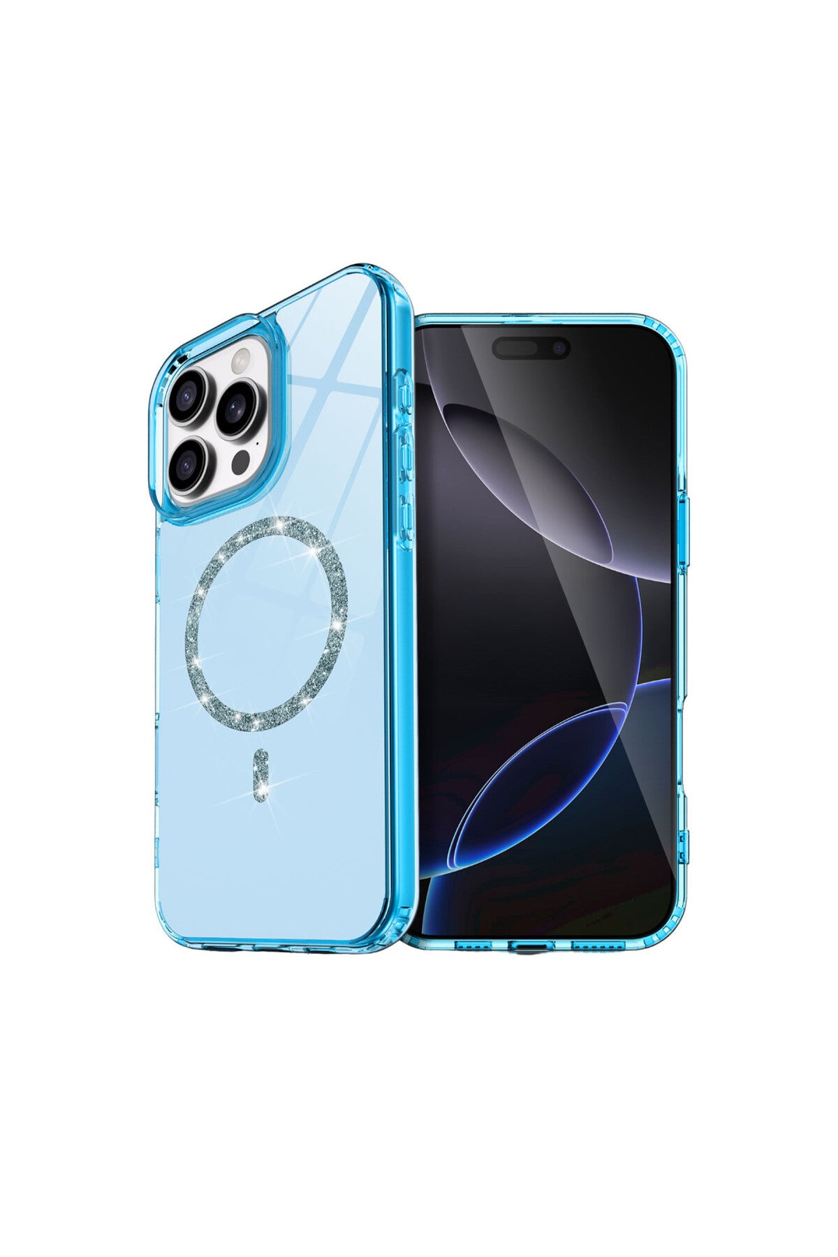 Apple iPhone 16 Pro Max Uyumlu Live Diamond Magsafe Kapak - Mavi