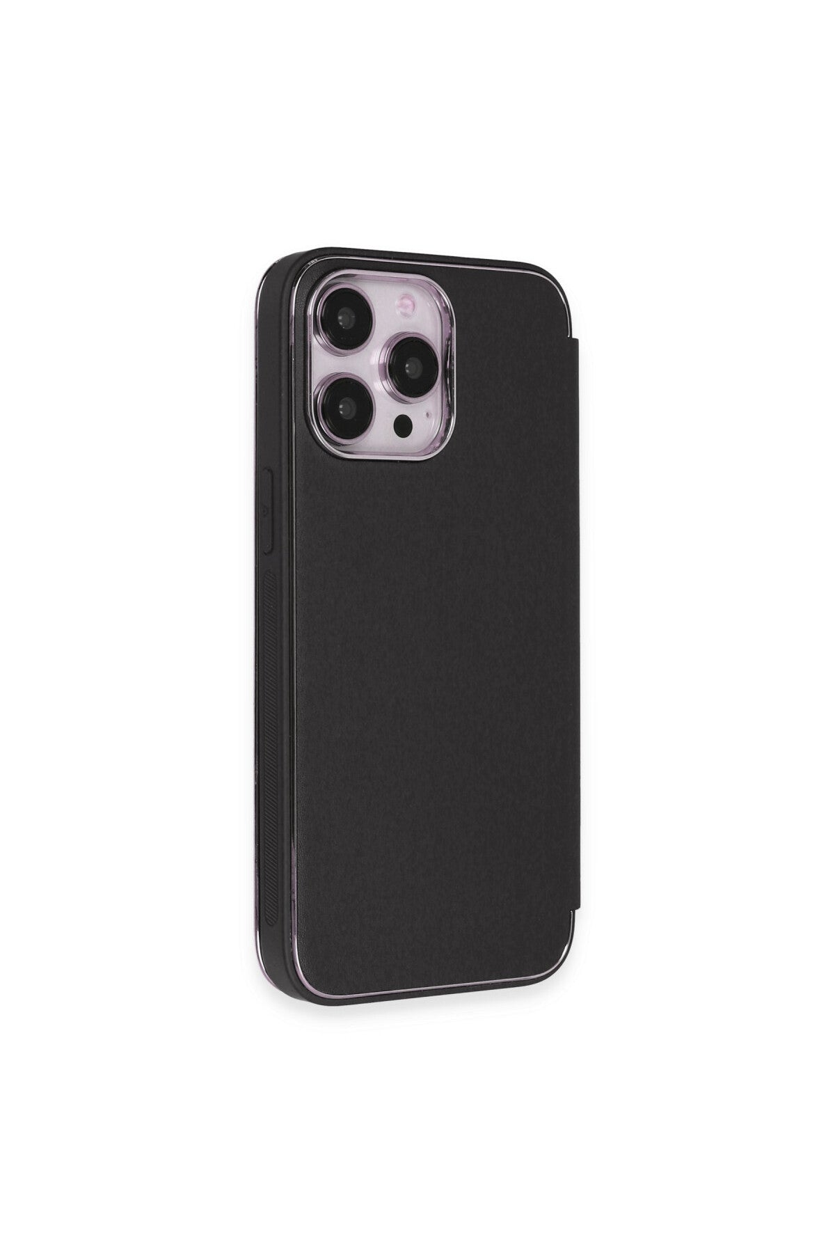 Apple iPhone 14 Pro Uyumlu Kılıf Dolpin Kapaklı - Siyah