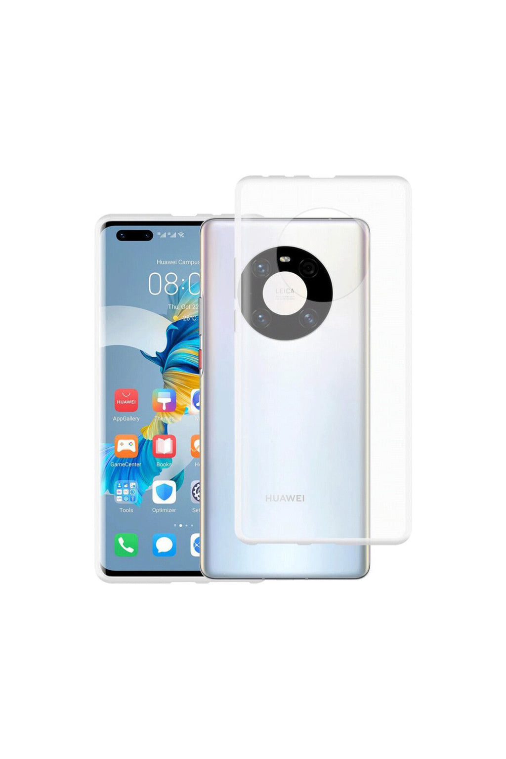 Huawei Mate 40 Pro Uyumlu Kılıf Lüx Şeffaf Silikon