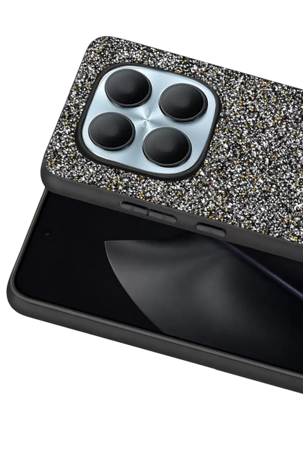 Onegif Xiaomi Redmi Note 15 Pro 5G Uyumlu Bright Simli Kapak - Gold