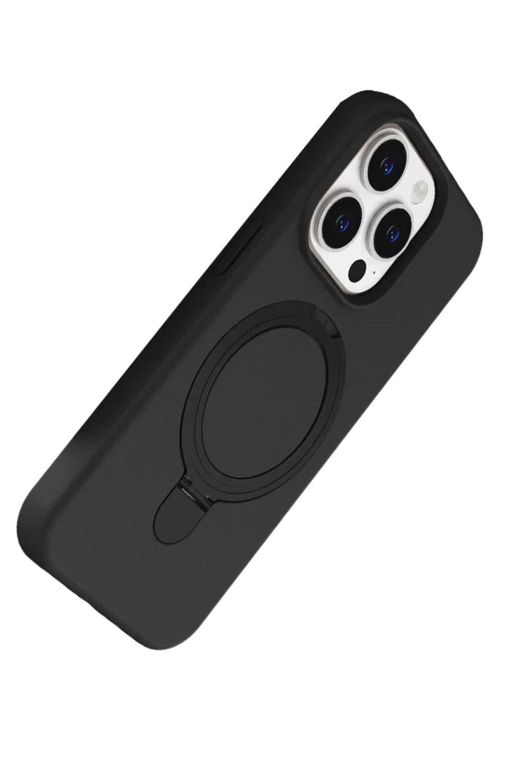 Apple iPhone 15 Pro Max Uyumlu Regal Magsafe Standlı Kapak - Siyah