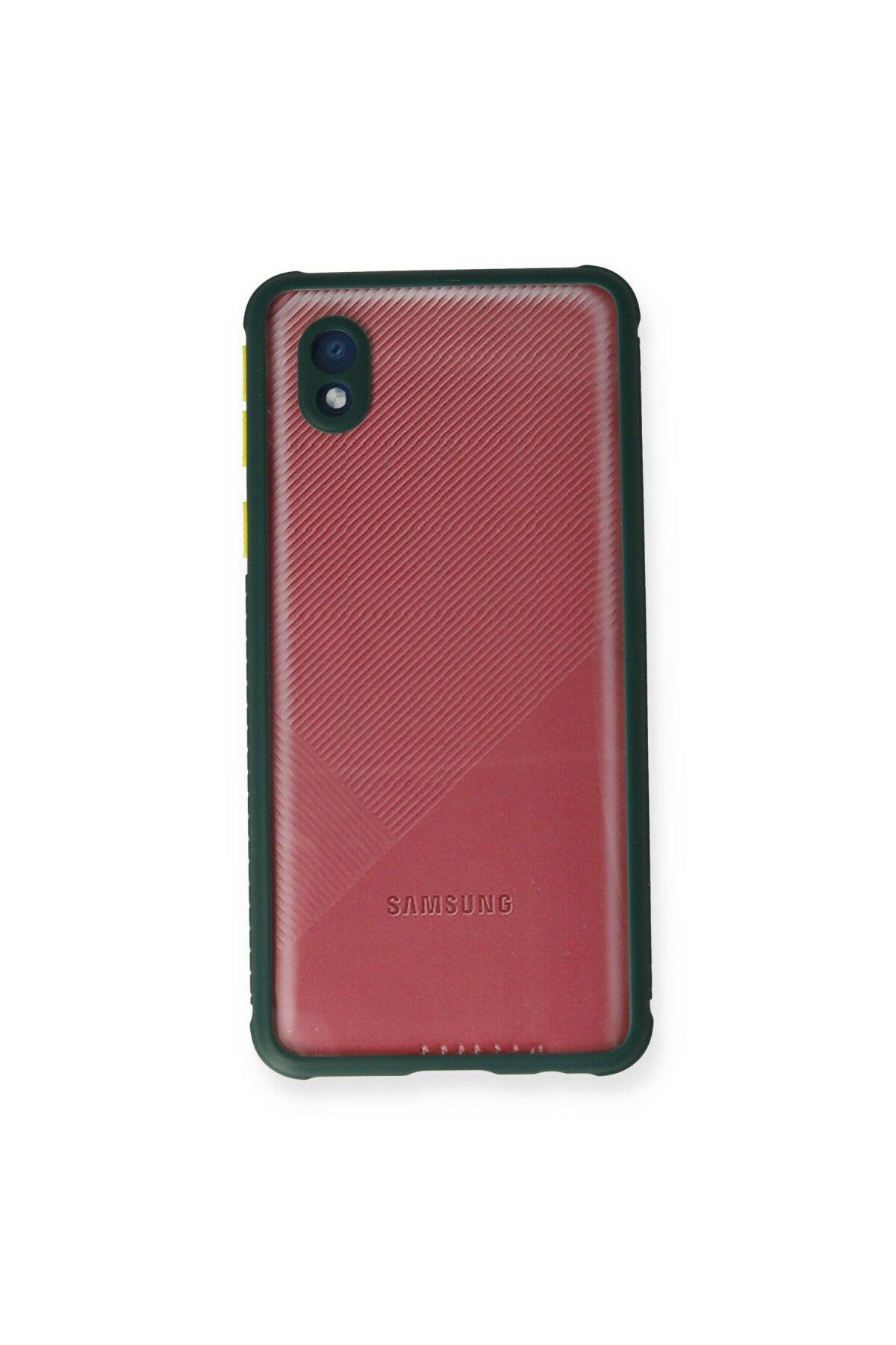 Samsung Galaxy A01 Core Uyumlu Kılıf Miami Şeffaf Silikon - Koyu Yeşil