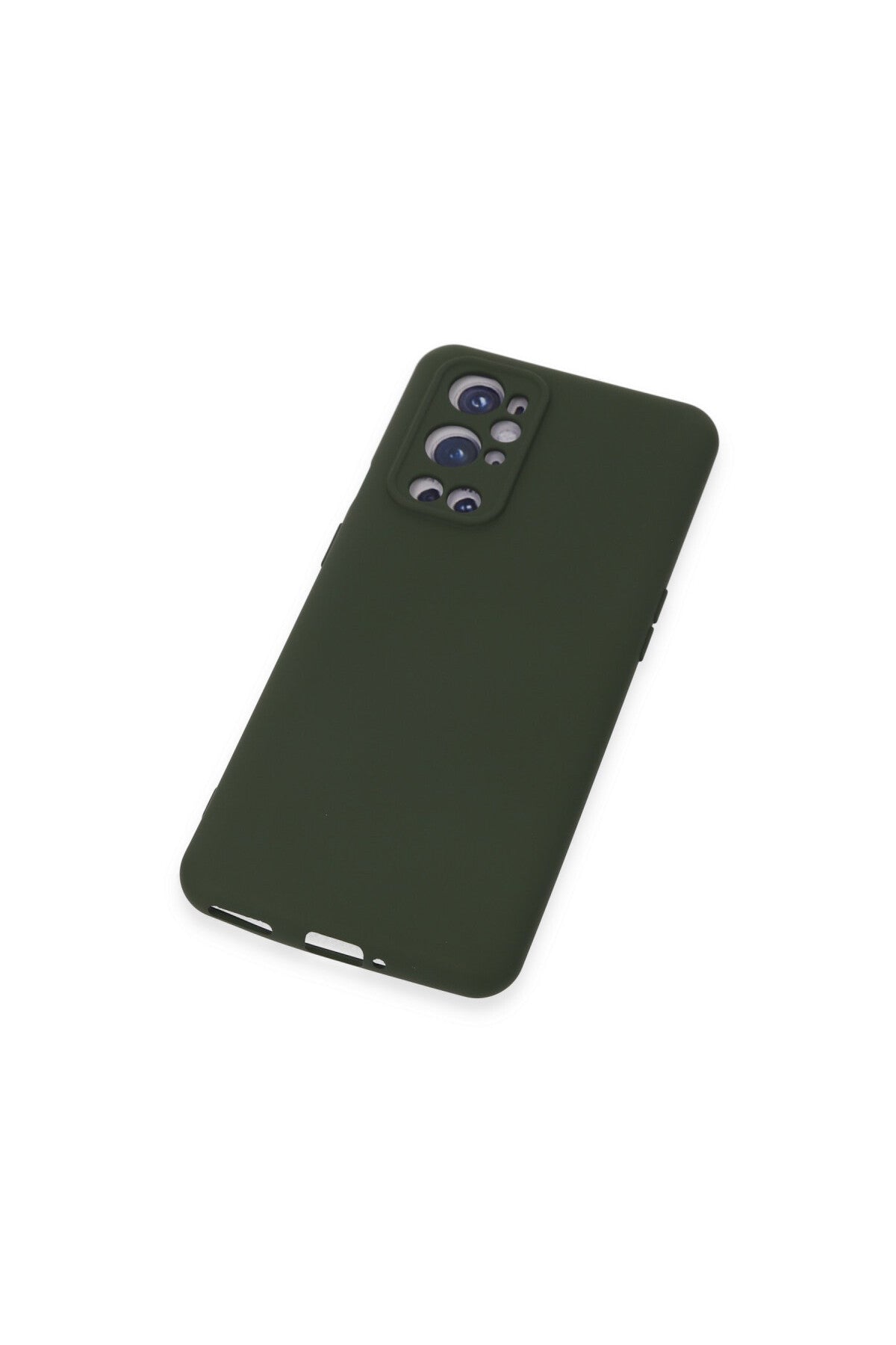 One Plus 9 Pro Kılıf Nano içi Kadife Silikon - Koyu Yeşil