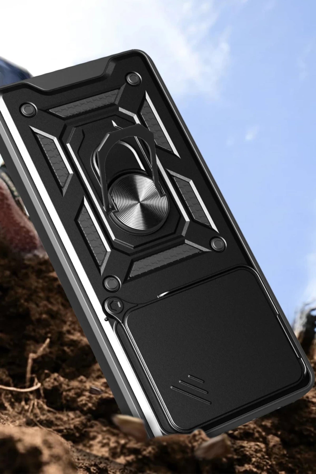 Xiaomi Mi 15 Pro Uyumlu Kılıf Pars Lens Yüzüklü Silikon - Siyah