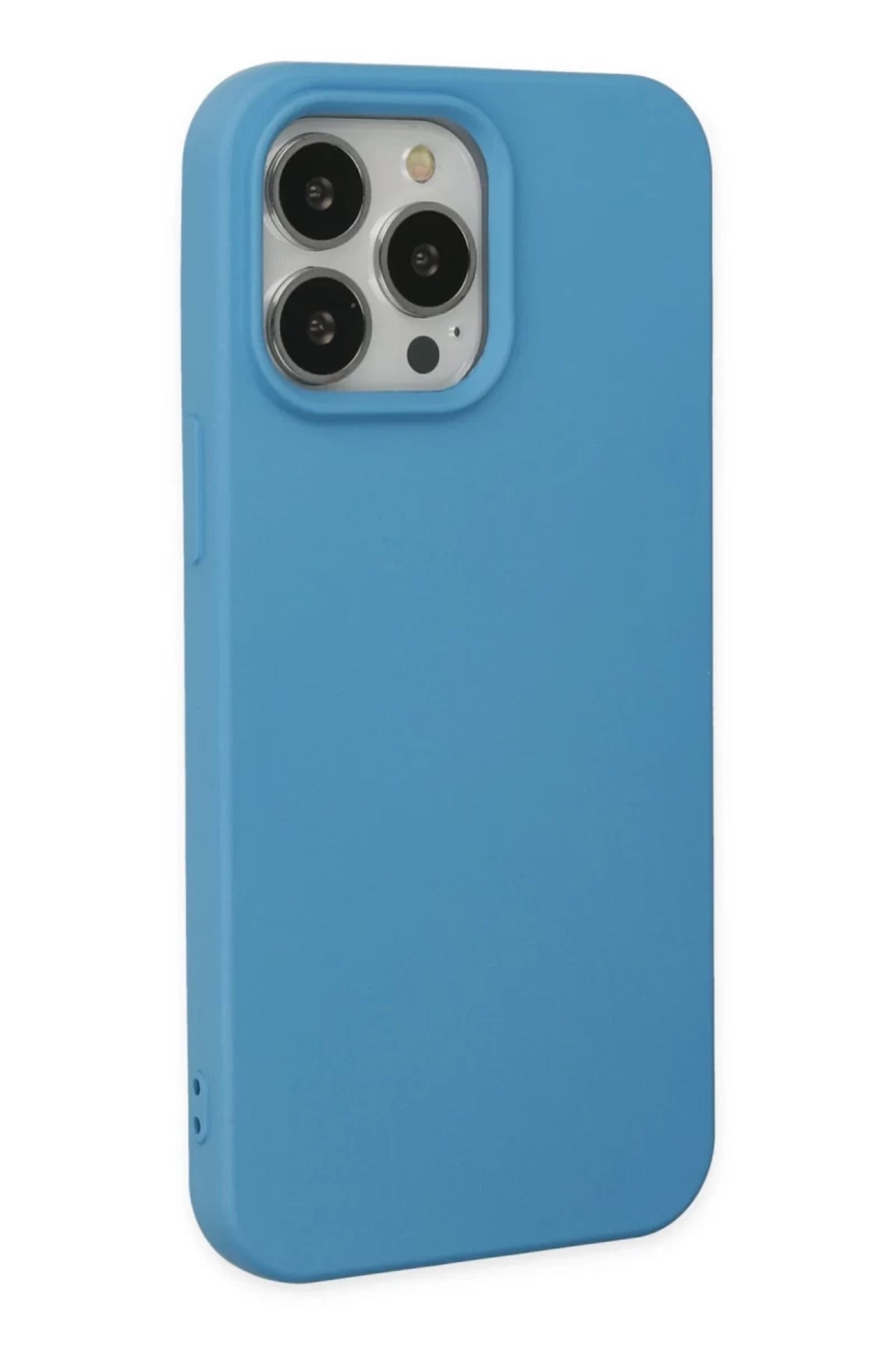 Apple iPhone 14 Pro Max Uyumlu Kılıf Nano içi Kadife Silikon - Mavi