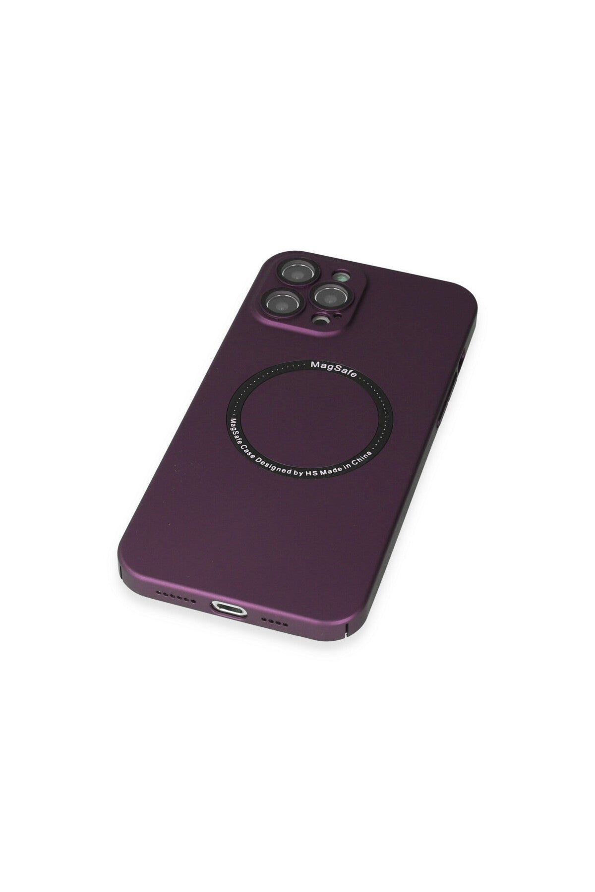 Apple iPhone 12 Pro Uyumlu Kılıf Jack Magneticsafe Lens Silikon - Mürdüm
