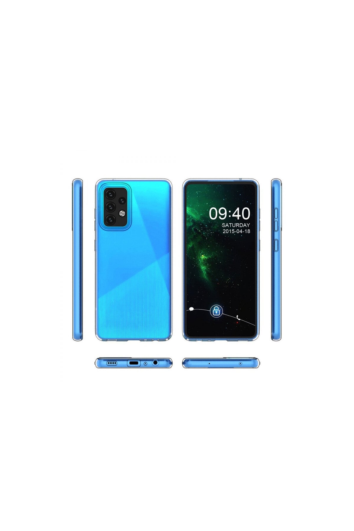 Samsung Galaxy A03S Uyumlu Kılıf Lüx Şeffaf Silikon