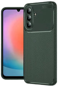 Samsung Galaxy A37 5G Uyumlu Auto Focus Karbon Kapak - Koyu Yeşil
