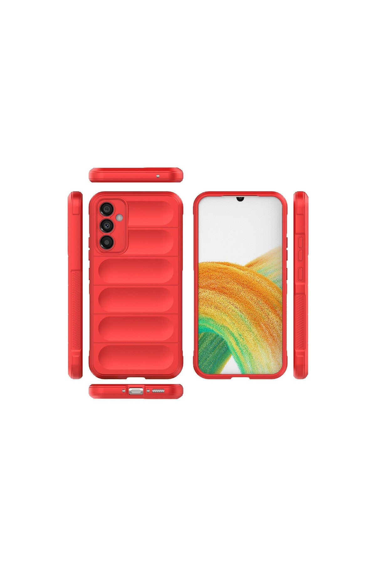 Samsung Galaxy A25 5G Uyumlu Kılıf Optimum Silikon - Kırmızı