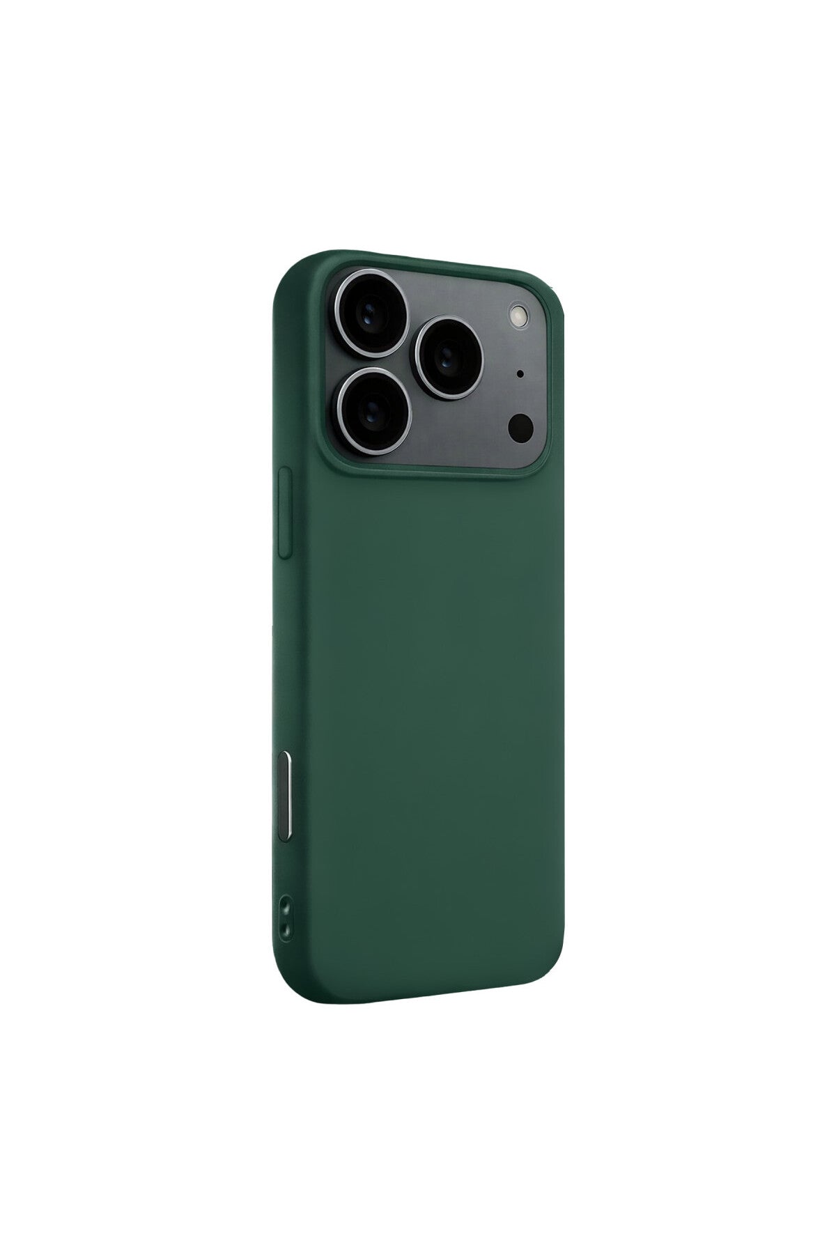 Apple iPhone 17 Pro Max Uyumlu Nano içi Kadife Silikon - Koyu Yeşil