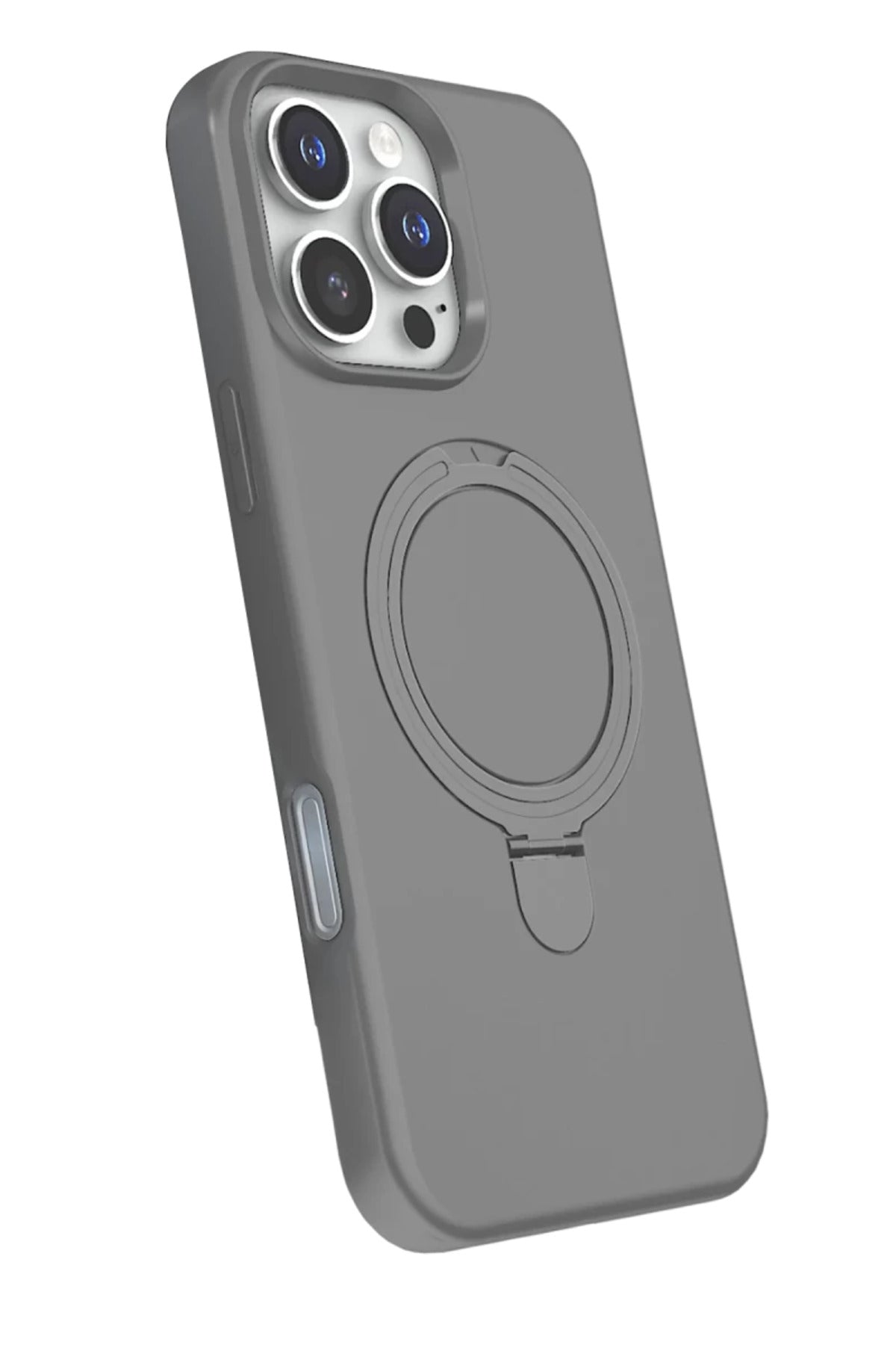Apple iPhone 16 Pro Uyumlu Regal Magsafe Standlı Kapak - Titan Gri