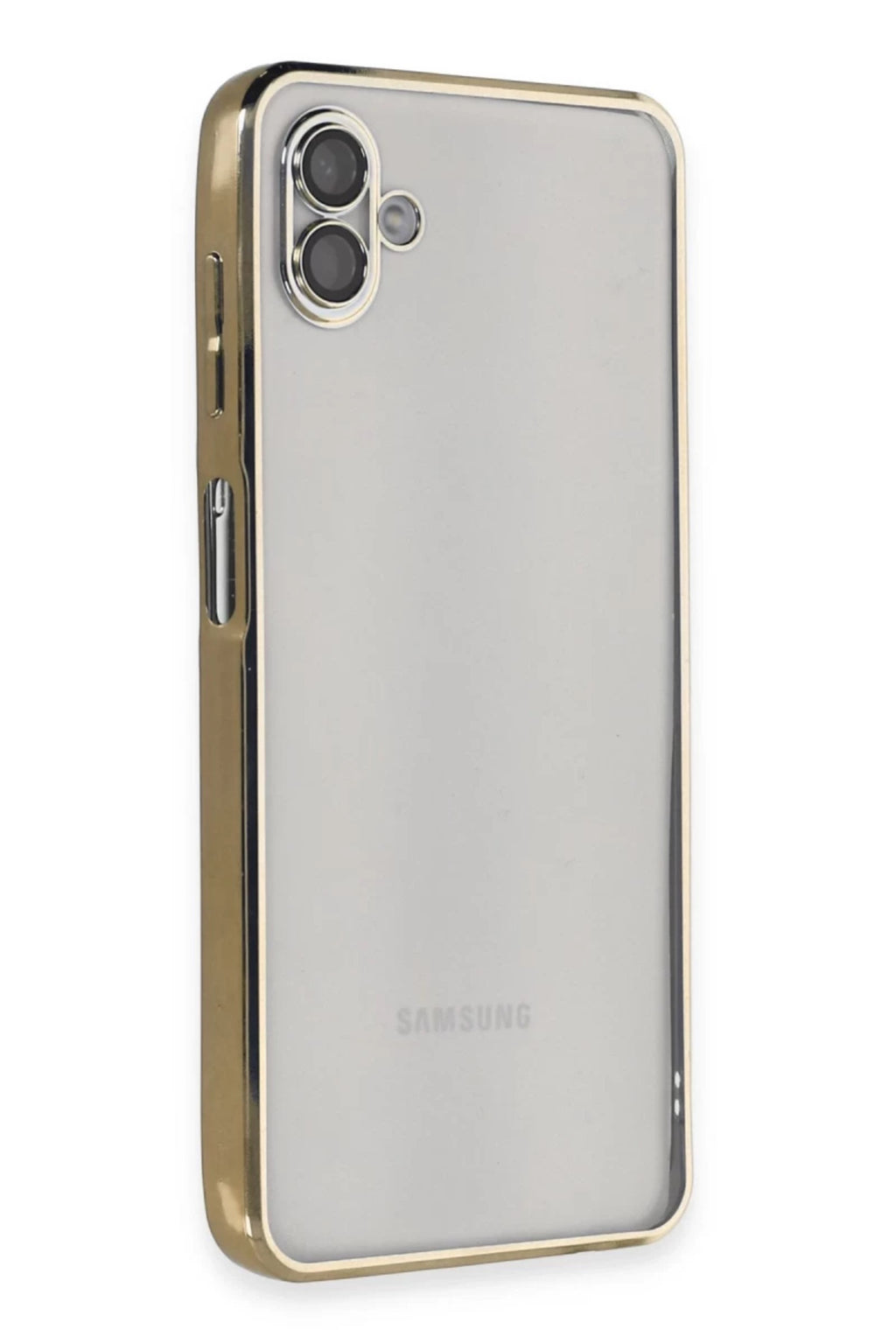 Samsung Galaxy A04 Uyumlu Kılıf Lensli Silikon - Gold
