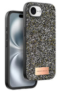 Onegif Apple iPhone 16E Uyumlu Bright Simli Kapak - Gümüş