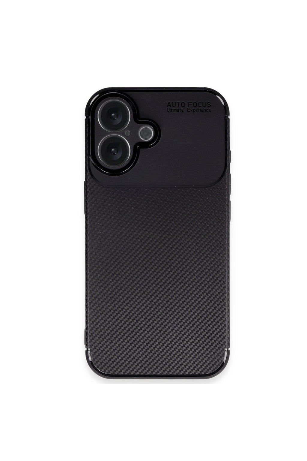 Apple iPhone 16 Uyumlu Kılıf Auto Focus Karbon Kapak - Siyah