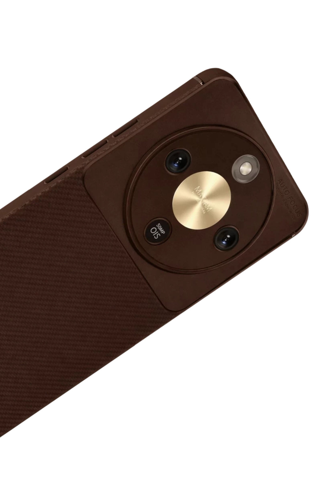 Huawei Honor Magic 8 Lite Uyumlu Auto Focus Karbon Kapak - Kahverengi