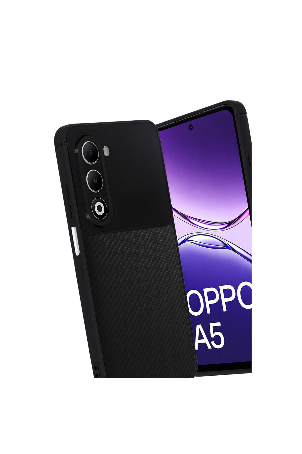 Oppo A5 4G Uyumlu Auto Focus Karbon Kapak - Siyah