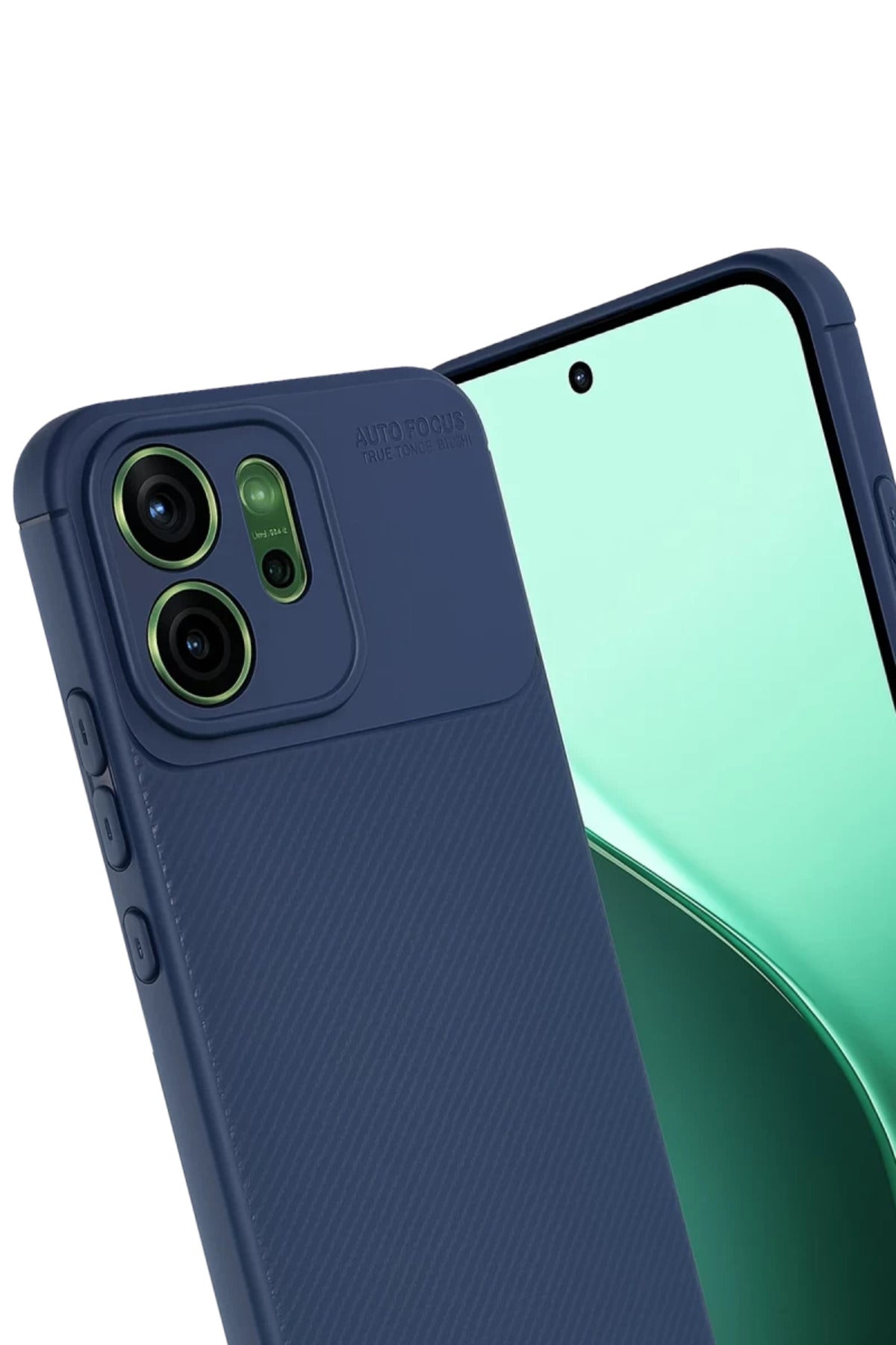 Oppo Reno 14F Uyumlu Auto Focus Karbon Kapak - Lacivert