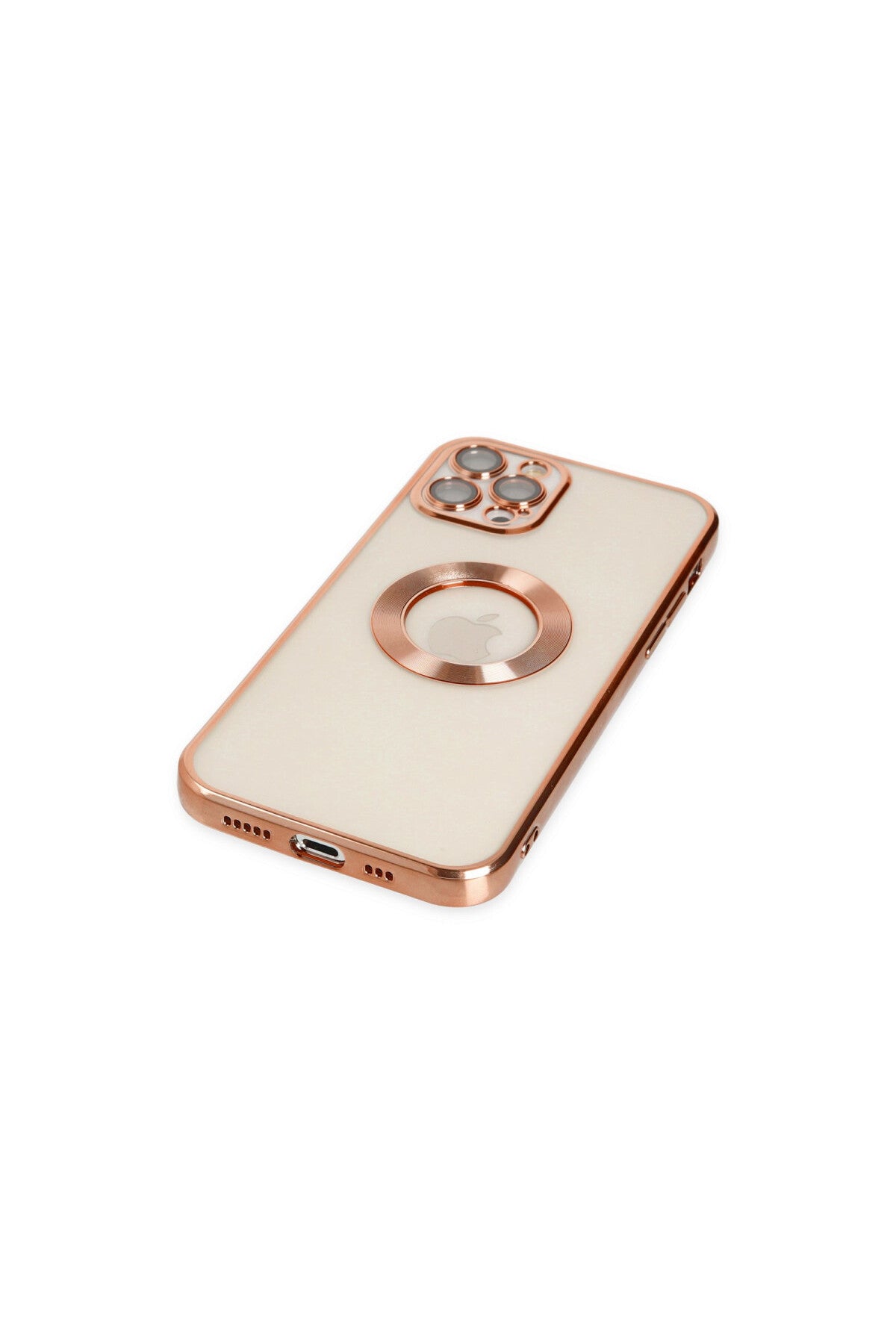 Apple iPhone 12 Pro Uyumlu Kılıf Slot Silikon - Rose Gold