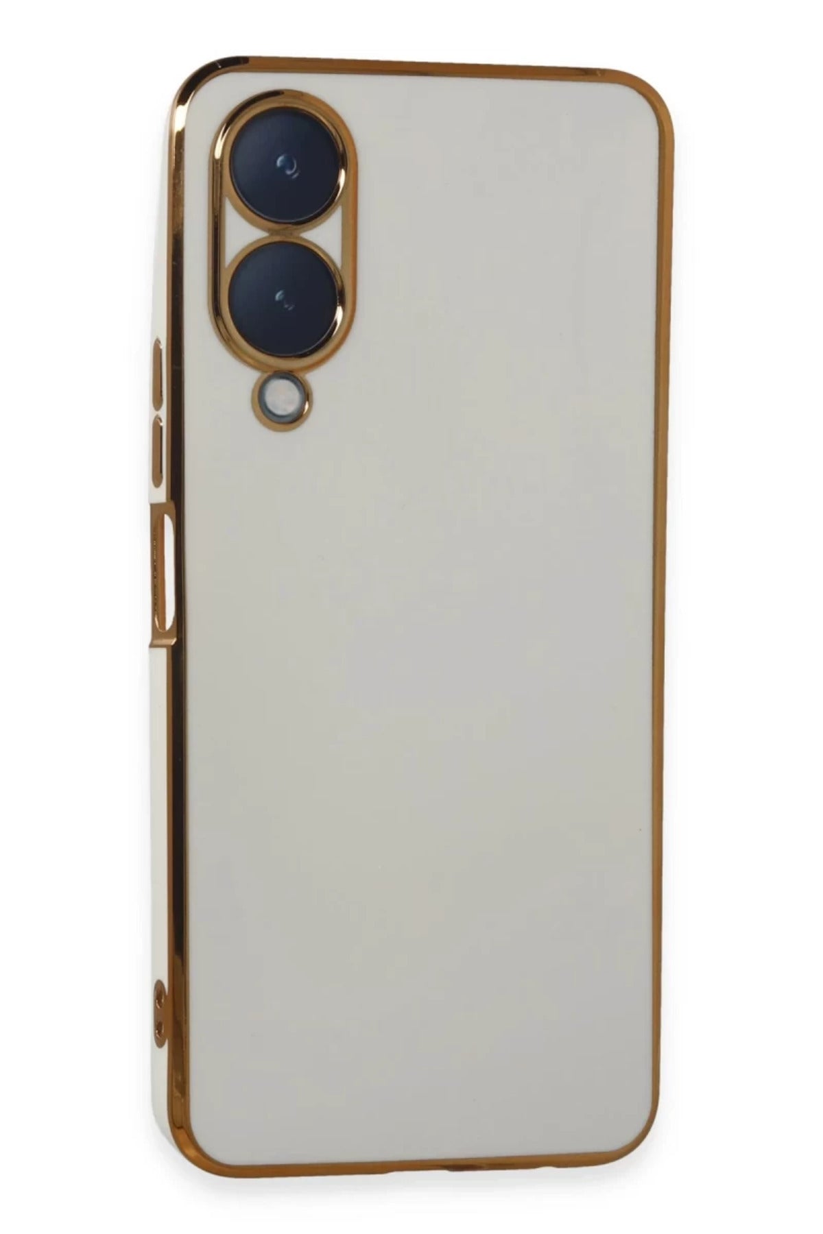Vivo Y17S Uyumlu Kılıf Volet Silikon - Beyaz