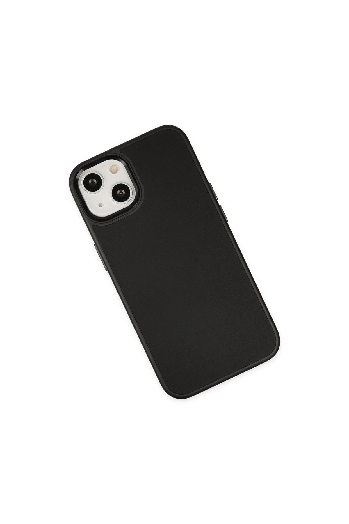 Apple iPhone 14 Plus Uyumlu Kılıf Asya Deri Silikon - Siyah