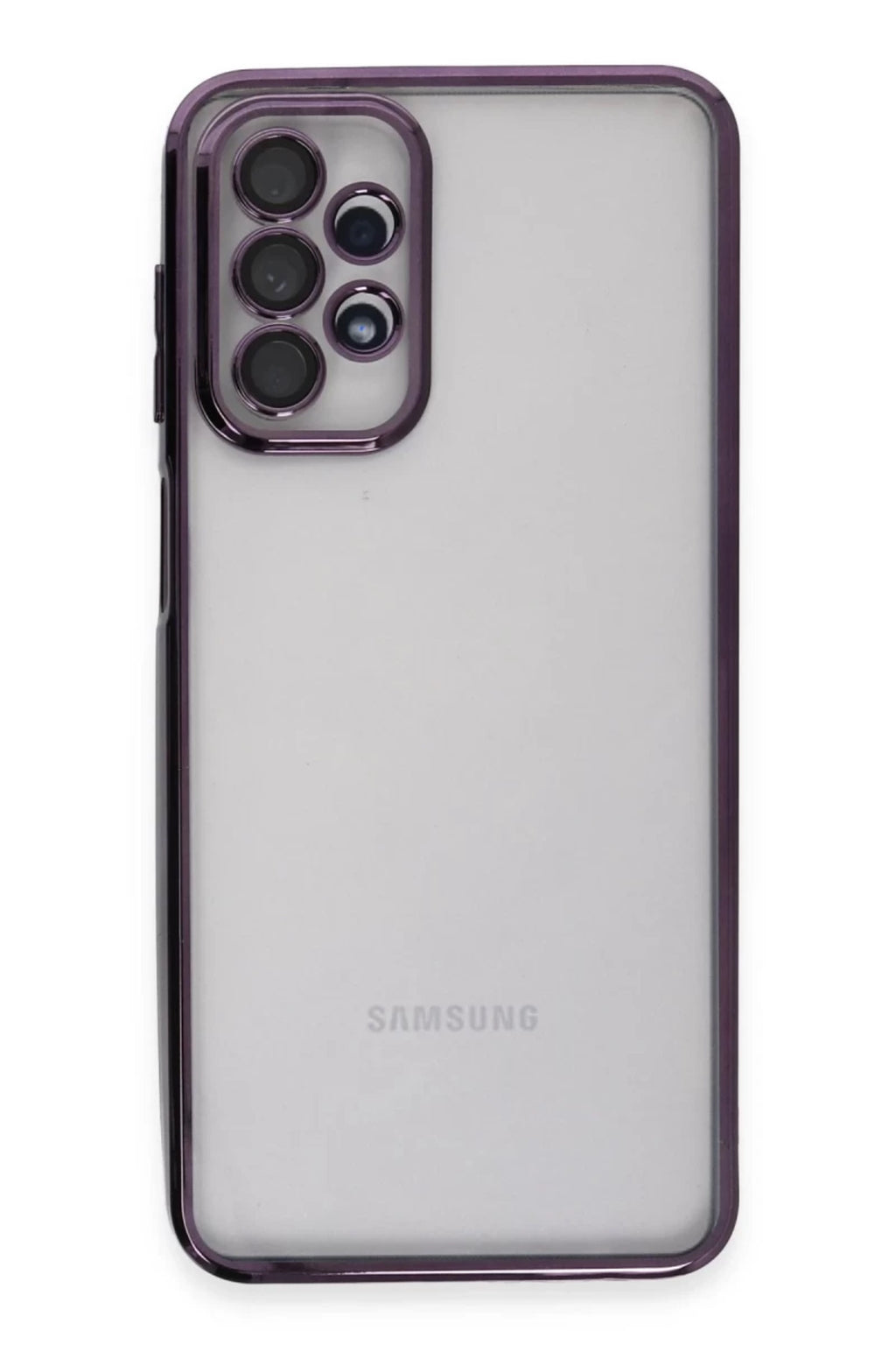 Samsung Galaxy A23 4G Uyumlu Kılıf Lensli Silikon - Mor
