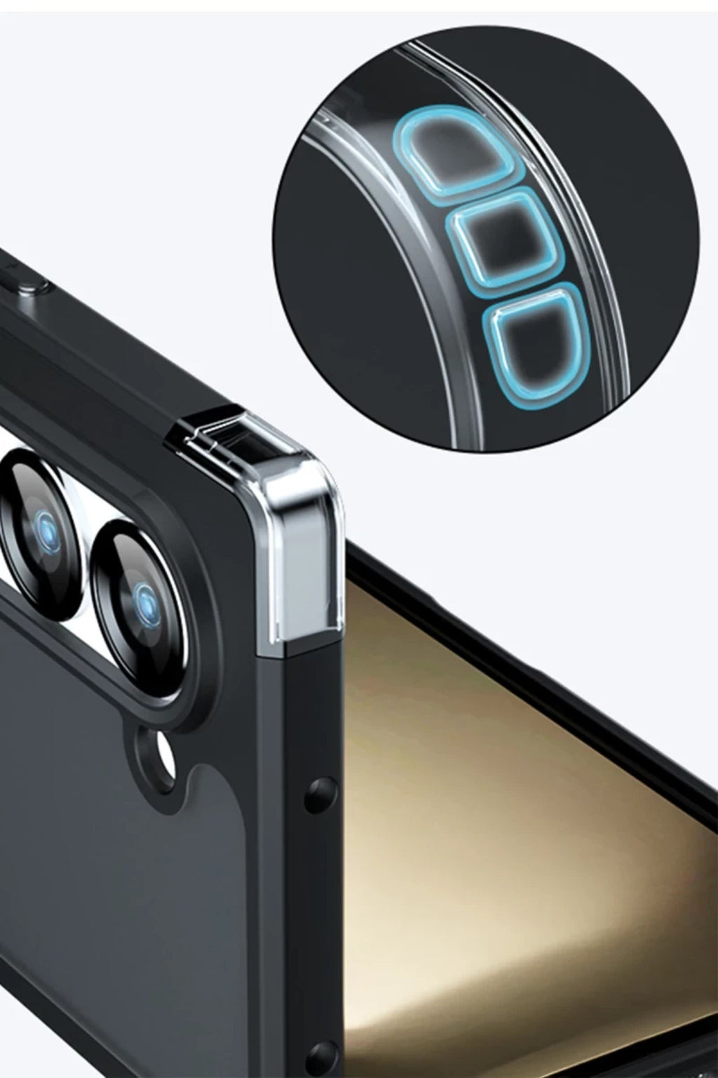 Samsung Galaxy Z Fold 5 Kılıf Blur Fold Kapak - Siyah