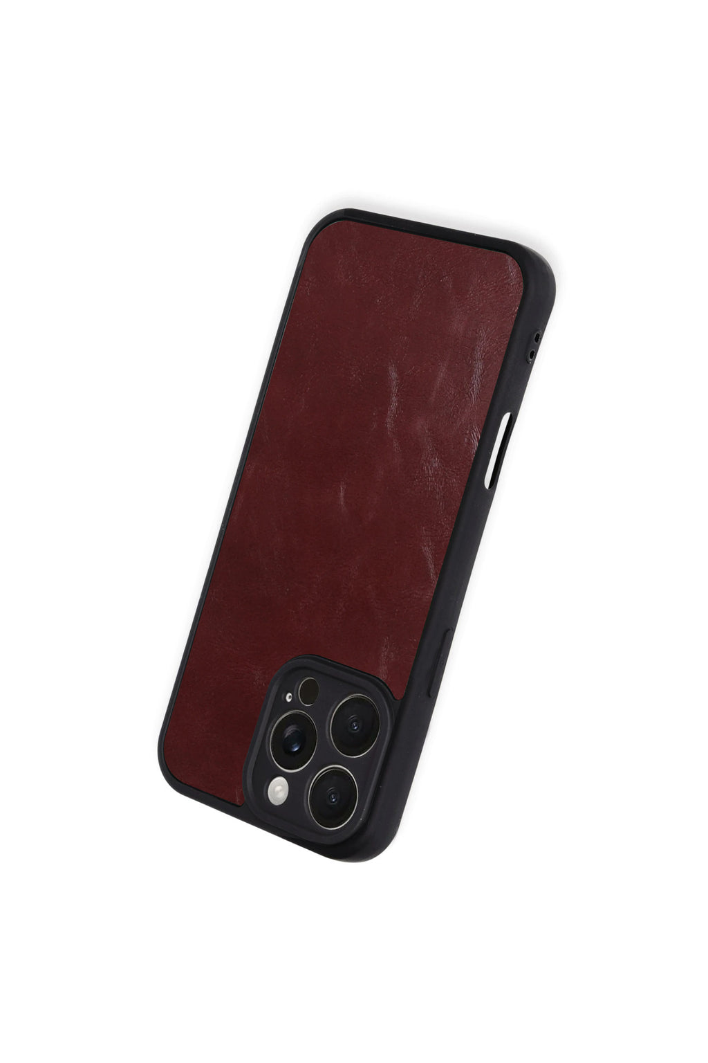 Apple iPhone 16 Pro Max Uyumlu Kılıf Aras Deri Kapak - Bordo