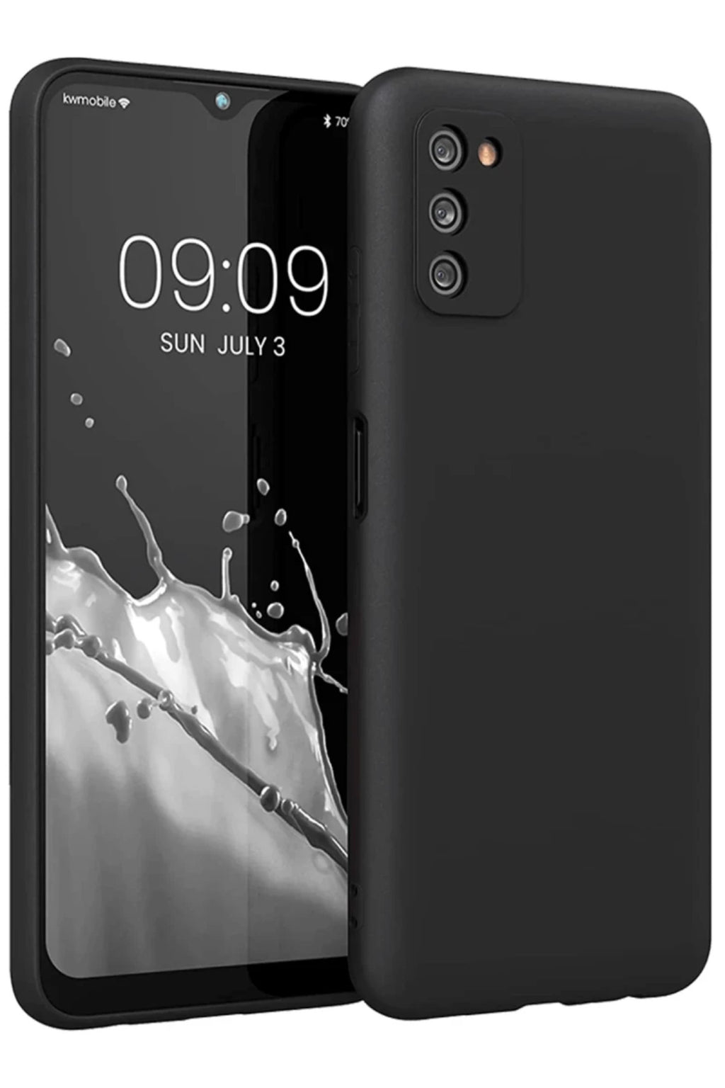 Samsung Galaxy A03S Uyumlu Kılıf First Silikon - Siyah
