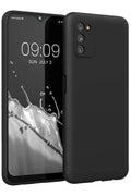 Samsung Galaxy A03S Uyumlu Kılıf First Silikon - Siyah