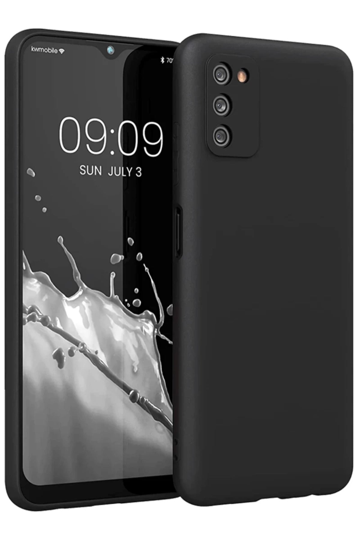Samsung Galaxy A03S Uyumlu Kılıf First Silikon - Siyah
