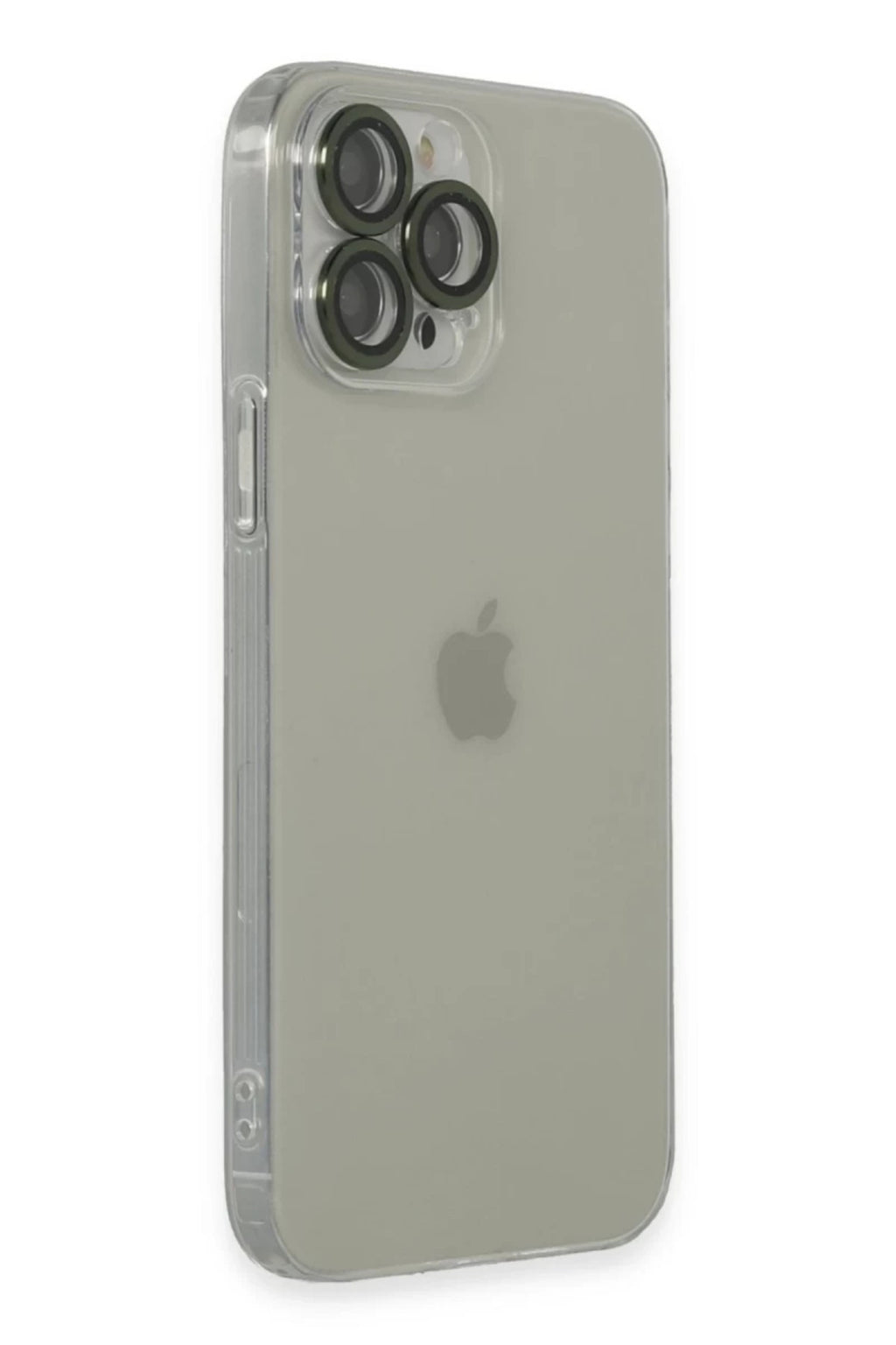 Apple iPhone 13 Pro Max Uyumlu Kılıf Luko Lens Silikon - Yeşil