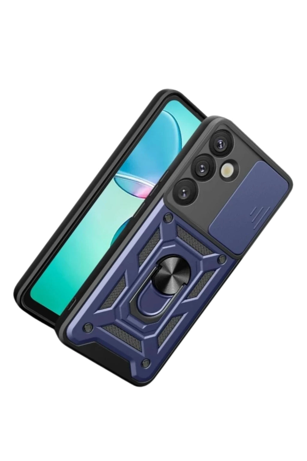 Samsung Galaxy S26 Plus Uyumlu Pars Lens Yüzüklü Silikon - Lacivert